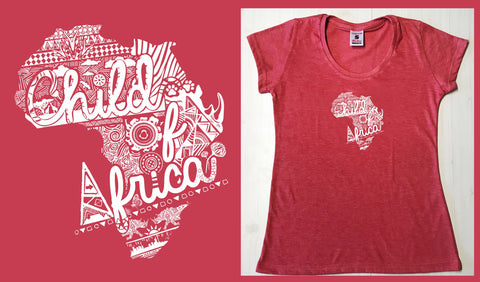 Child of Africa Ladies T-shirt